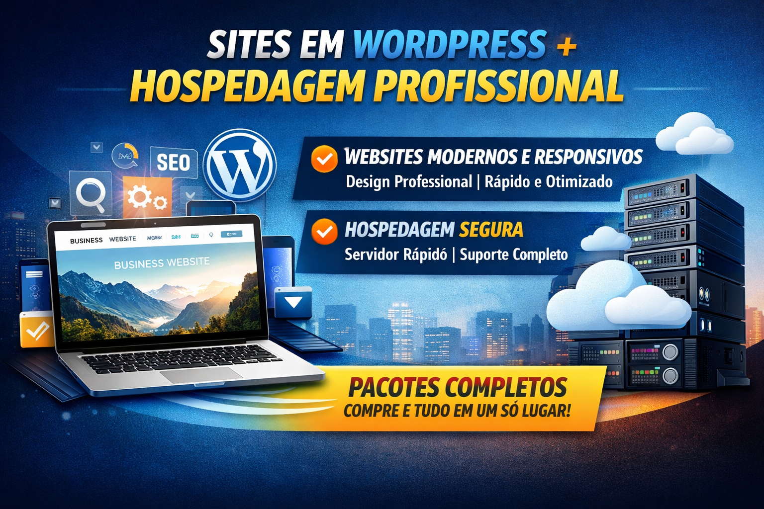 Criação de Sites Profissionais em WordPress | Rápido, Responsivo e Moderno